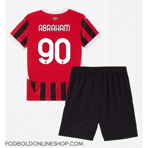 AC Milan Tammy Abraham #90 Hjemme Trøje Børn 2024-25 Kortærmet (+ Korte bukser)